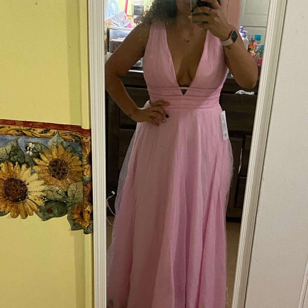 Azazie Katana Dress in Candy Pink